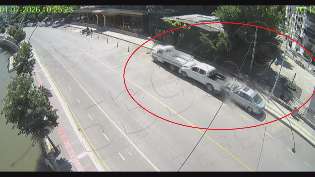 Amasya'da trafik kazası sonrası olay yerinden görünüm