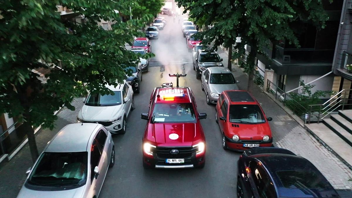 Şişli Belediyesi'ne ait ilaçlama ekiplerinin haşerelere karşı ilaçlama yaparken çekilmiş temsili bir fotoğrafı.