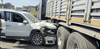 Turgutlu'da 2 kişinin yaralandığı kaza güvenlik kamerasında