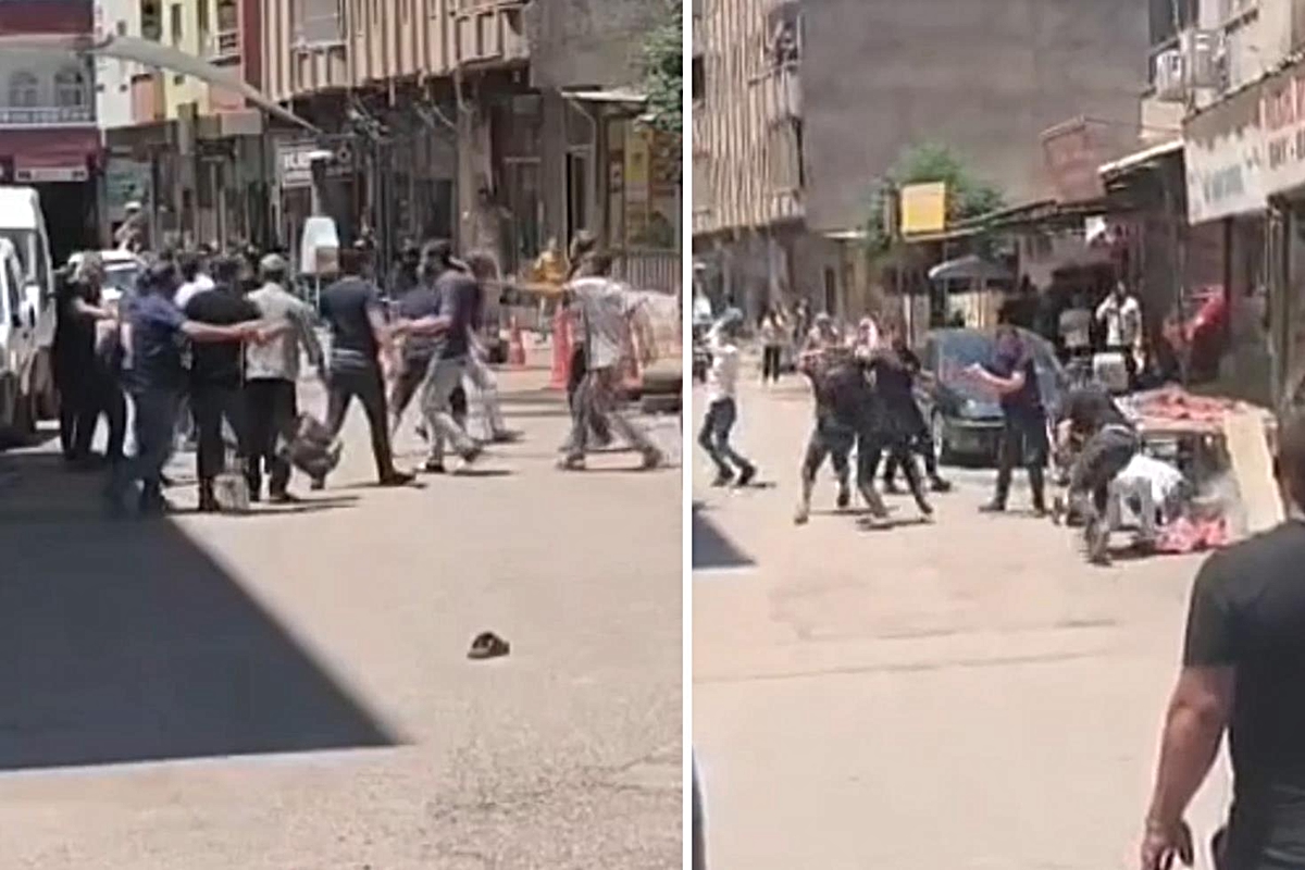 Şanlıurfa'da taşlı-sopalı kavga kamerada