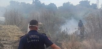 Balıkesir'de çıkan saman yangını söndürüldü