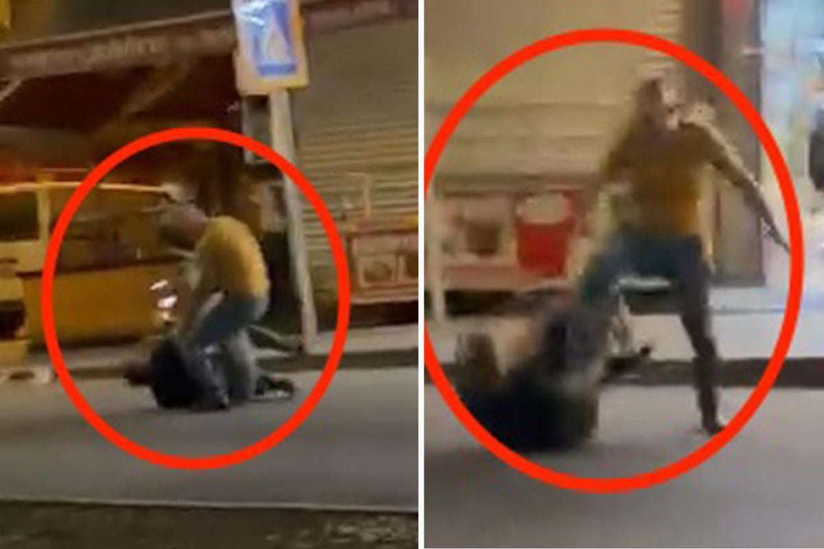 Taksicilerin durak anlaşmazlığı kavgası kamerada