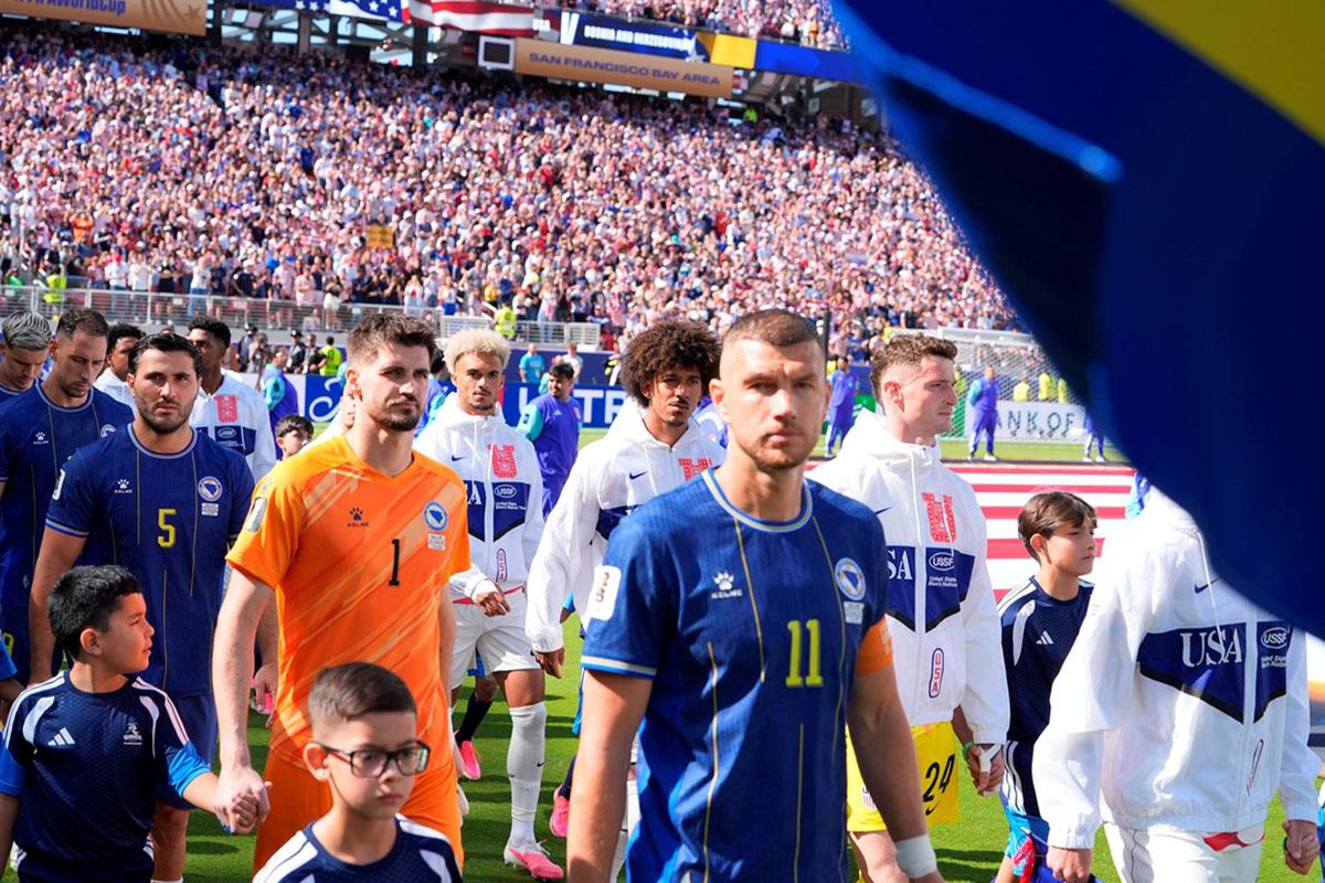 Edin Dzeko'nun Dünya Kupası maçında sakatlandığı an.