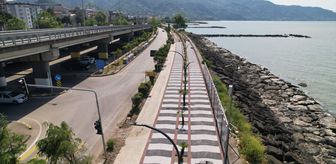 Espiye'de sahil aydınlatma ve bisiklet yolu çalışmaları tamamlanıyor