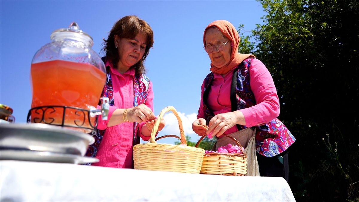 Isparta'da kadınlar gül şerbeti geleneğini yaşatıyor