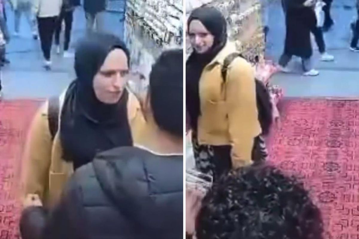 İstanbul'da dükkanlarda taciz girişiminde bulunan kadının güvenlik kamerası görüntüleri