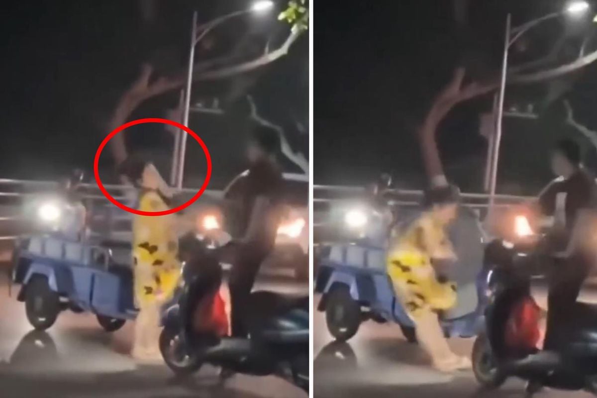 Kadını tekme atarak bayılttı