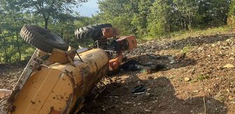 Kütahya'da devrilen traktörün sürücüsü öldü