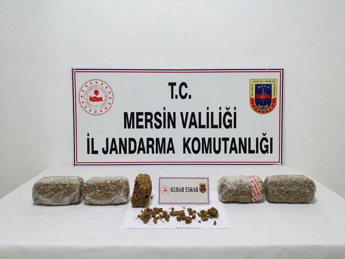 Mersin'de 6 kilo 300 gram esrar ele geçirildi