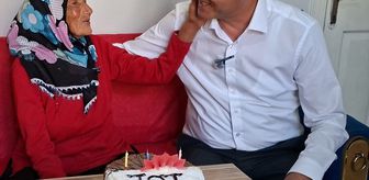 Samsun'da 101 yaşına giren kadına sürpriz doğum günü kutlaması