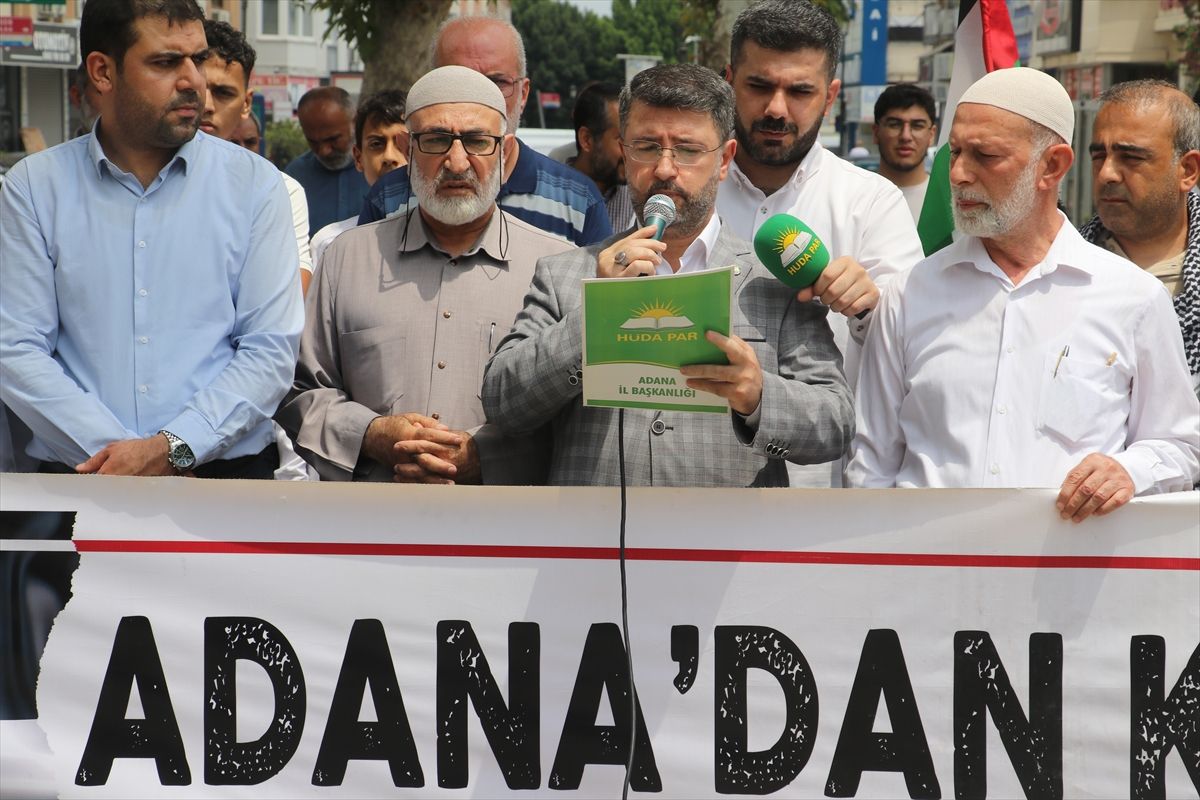 Adana'da İsrail'in Gazze'yi işgali protesto edildi