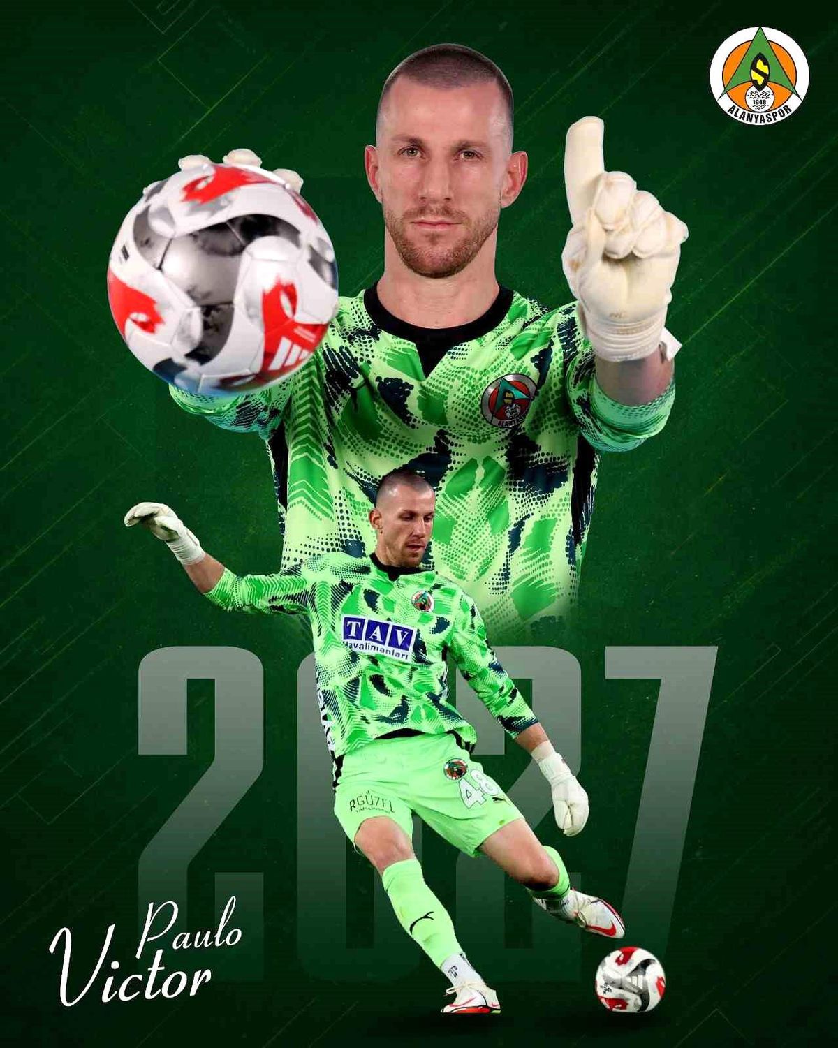 Alanyaspor'da Paulo Victor'un sözleşmesi 1 yıl uzatıldı