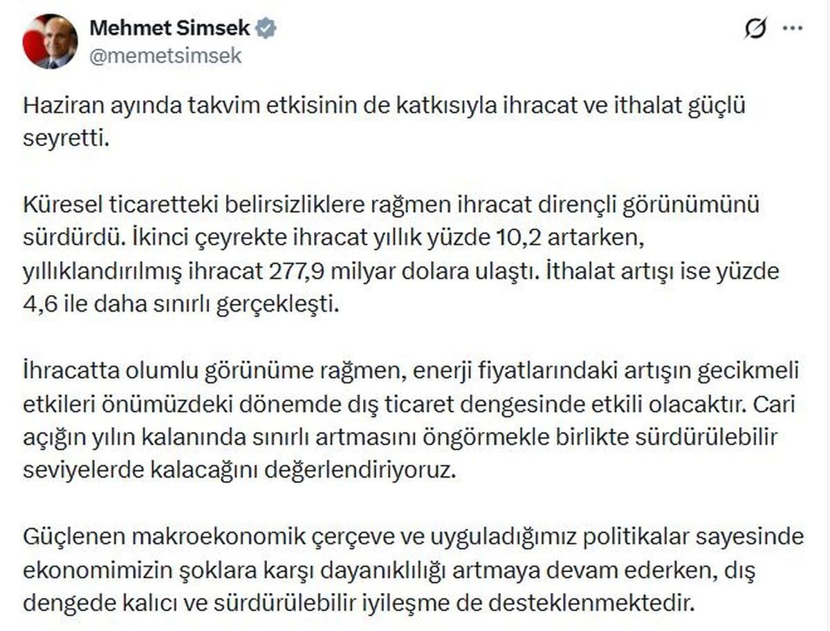 Hazine ve Maliye Bakanı Mehmet Şimşek konuşma yaparken