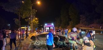 Bingöl'de refüje çarpan otomobildeki 2 kişi yaralandı