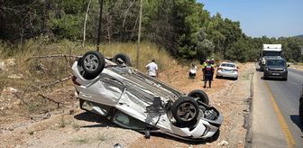 Bodrum'da iki otomobilin çarpıştığı trafik kazasında 2 kişi yaralandı