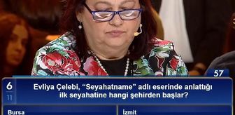 Evliya Çelebi, 'Seyahatname' adlı eserinde anlattığı ilk seyahatine hangi şehirden başlar?