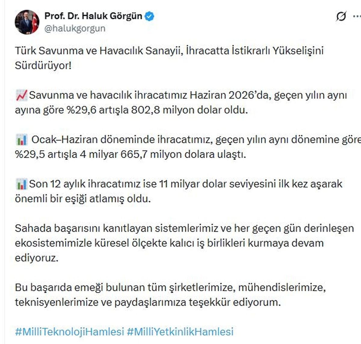 Savunma Sanayii Başkanı Haluk Görgün