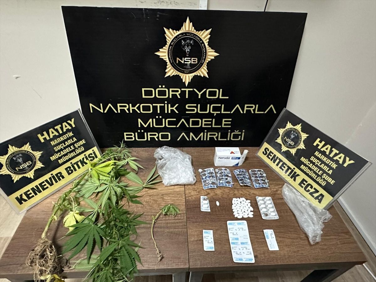 Hatay'da uyuşturucu operasyonunda 3 şüpheli yakalandı