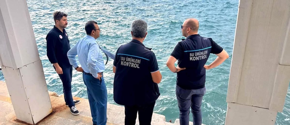 Tarım ve Orman Bakanlığı yetkilileri Ayvacık'taki inşaat alanında incelemelerde bulunuyor.