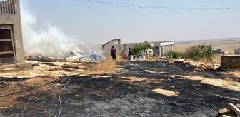 Mardin'de çıkan anız yangınına müdahale ediliyor