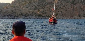 Muğla açıklarında arıza nedeniyle sürüklenen yattaki 4 kişi kurtarıldı
