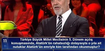 Türkiye Büyük Millet Meclisinin 5. Dönem açılış konuşmasında, Atatürk'ün rahatsızlığı dolayısıyla o yıla ait nutuklar Atatürk'ün emriyle kim tarafında