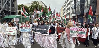 Berlin'de Filistin'e destek gösterisi yapıldı