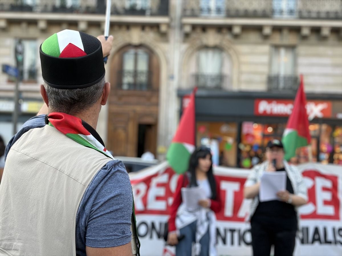 İsrail'in Gazze'deki soykırımda öldürdüğü Filistinliler, Paris'te anıldı