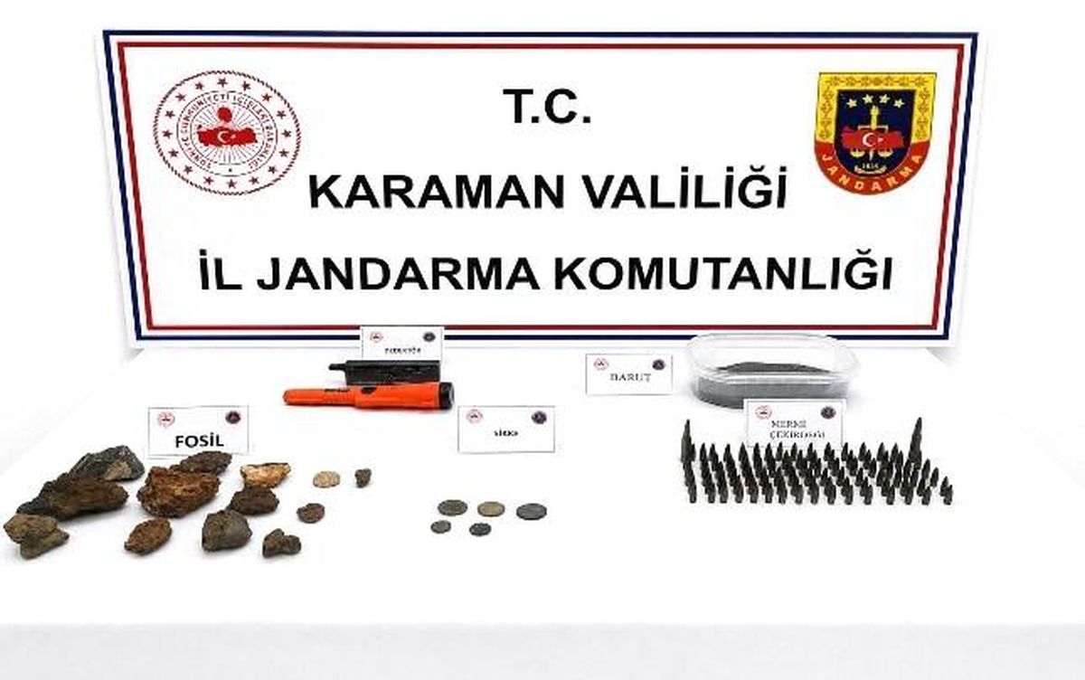 Karaman'da tarihi eserler ele geçirildi: 6 tutuklama