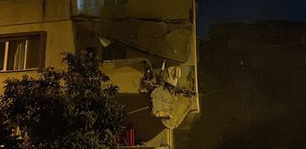 Küçükçekmece'de balkonlarında çökme meydana gelen 5 katlı apartman boşaltıldı