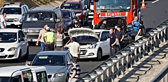 Tekirdağ'da zincirleme trafik kazasında 1 kişi yaralandı