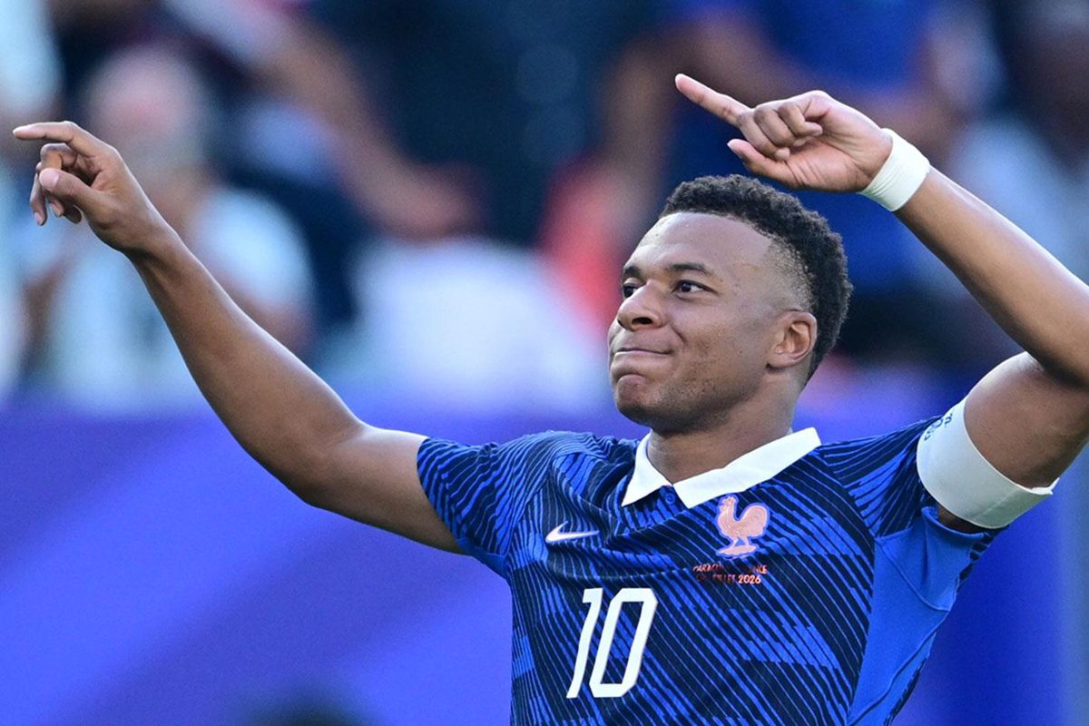 Kylian Mbappe'nin gol sevinci
