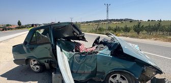 Karaman'da otomobilin bariyere çarptığı kazada 1 kişi yaralandı