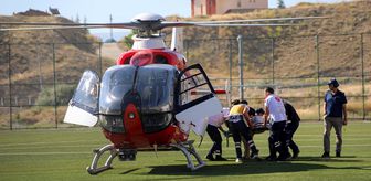 Malatya'da asidoz tanısı konulan hasta ambulans helikopterle sevk edildi