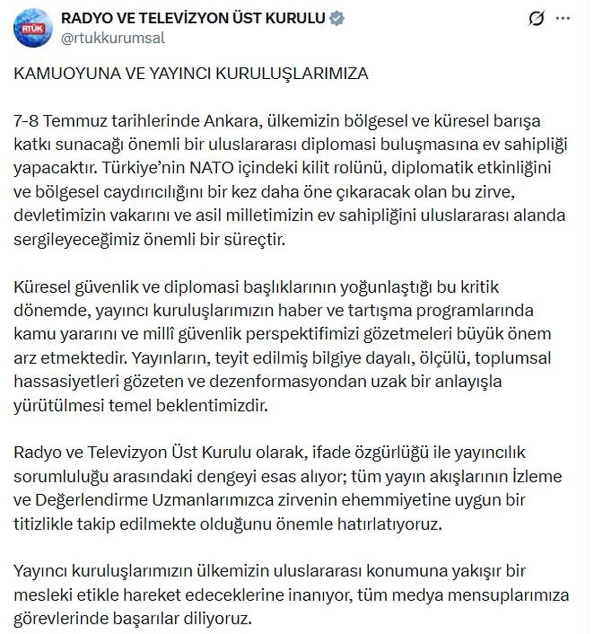 RTÜK logosu ve NATO bayrakları görseli