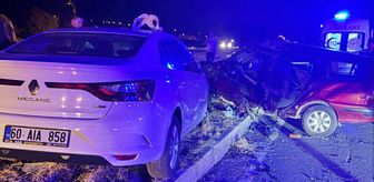 Tokat'ta iki otomobilin çarpıştığı kazada 9 kişi yaralandı