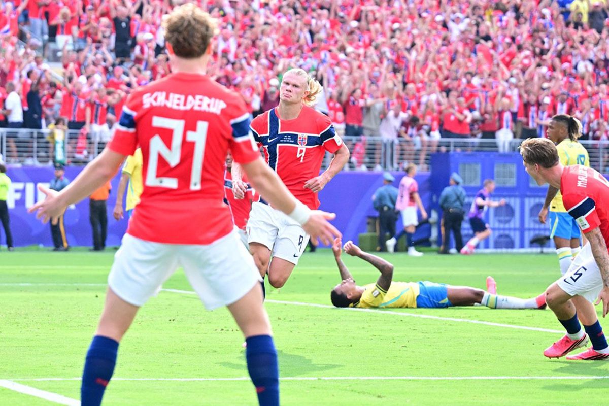 Erling Haaland'ın gol sevinci