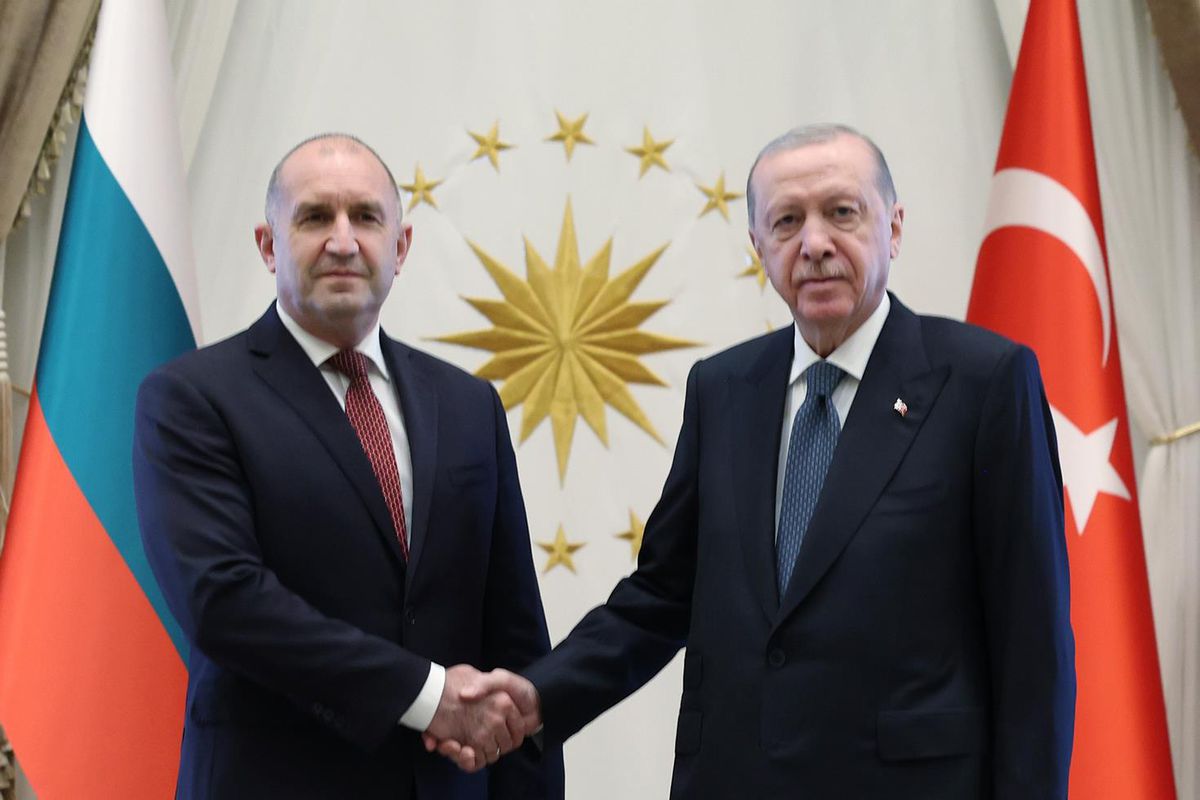 Cumhurbaşkanı Erdoğan, Bulgaristan Başbakanı Radev'i kabul ediyor.