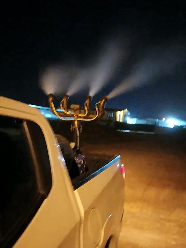 Germencik’te gece ilaçlaması sürüyor