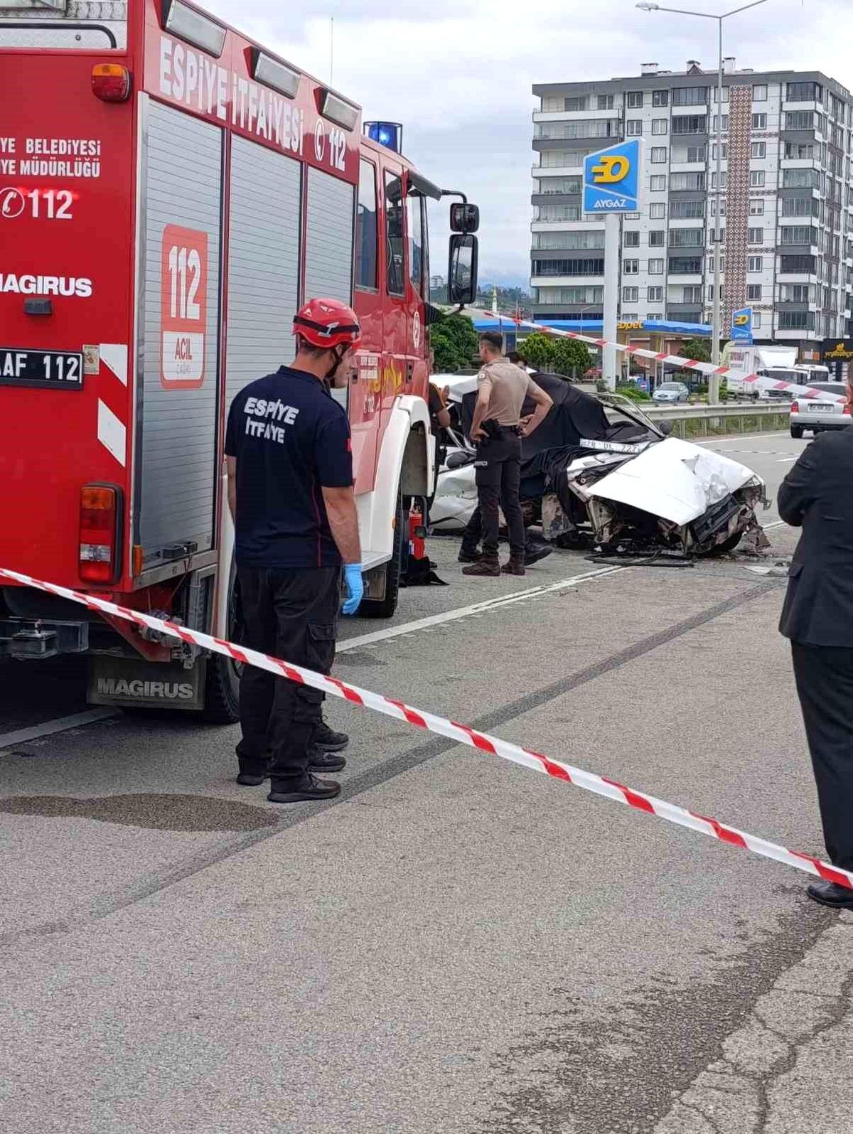 Giresun'da trafik kazası: 1 ölü, 1 yaralı