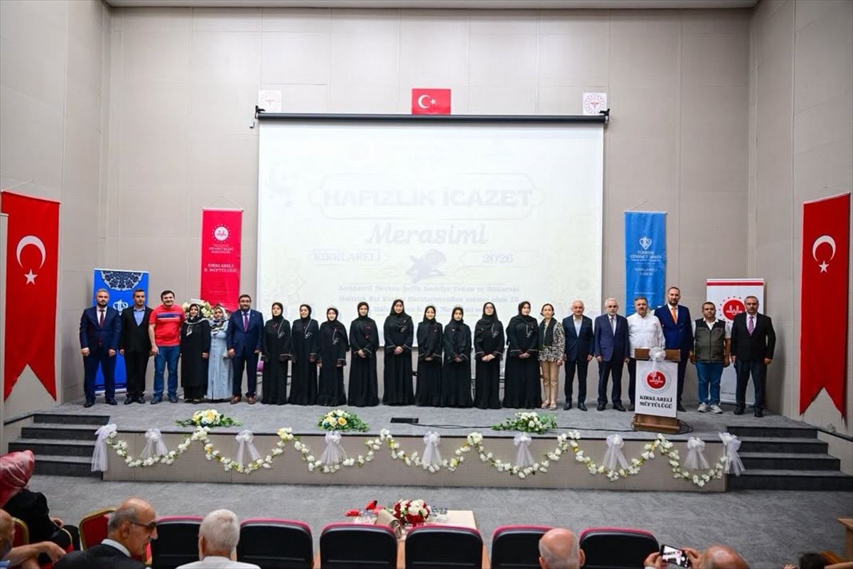 Kırklareli'nde hafızlık icazet töreni yapıldı