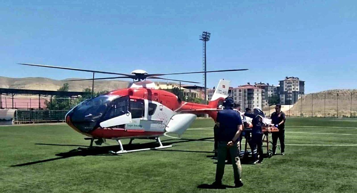 Malatya'da parmağı kopan kadın hava ambulansıyla sevk edildi