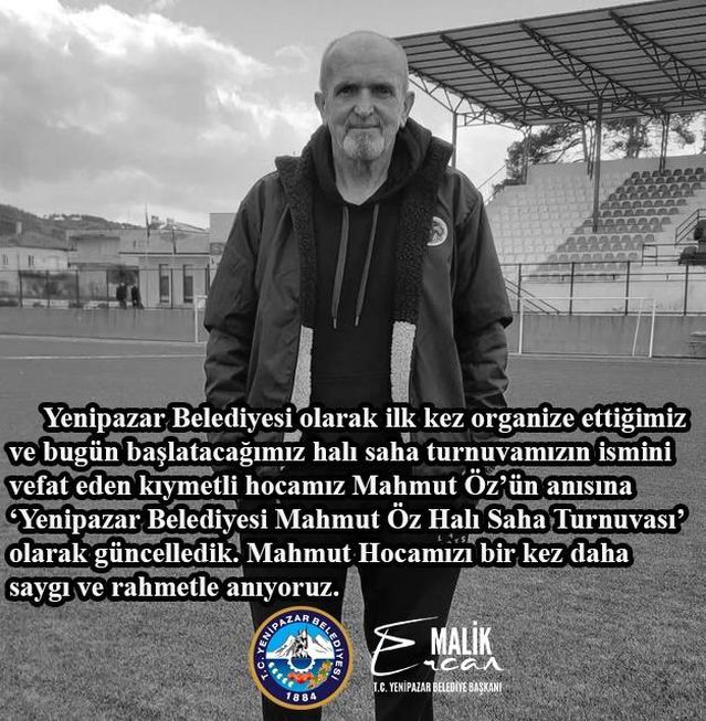 Yenipazar'da halı saha turnuvasına Mahmut Öz'ün ismi verildi