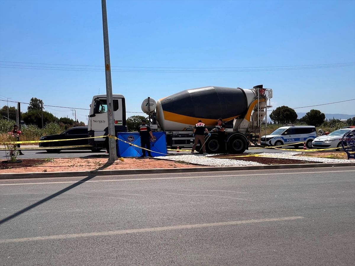 Aydın'da beton mikserinin çarptığı yaya öldü