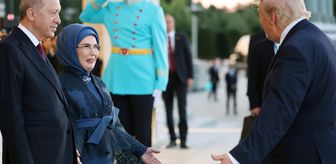 Beştepe'de resepsiyon! Erdoğan çifti, Trump'ı karşıladı