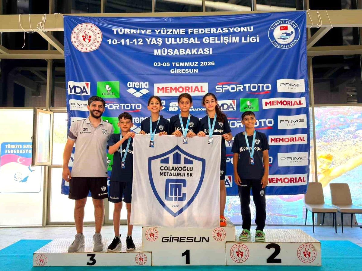 Çolakoğlu Metalurji Spor Kulübü yüzücülerinden Ulusal Gelişim Ligi'nde başarı