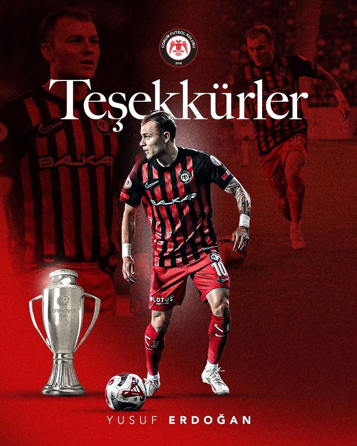 Çorum FK, takım kaptanı Yusuf Erdoğan ile yollarını ayırdı