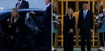 Cumhurbaşkanlığı Külliyesi'ndeki akşam yemeğine gelen son lider Meloni oldu