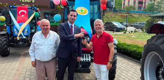 Karabük'te ORKÖY projesiyle alınan 5 traktör ve 5 tambur orman köylülerine verildi