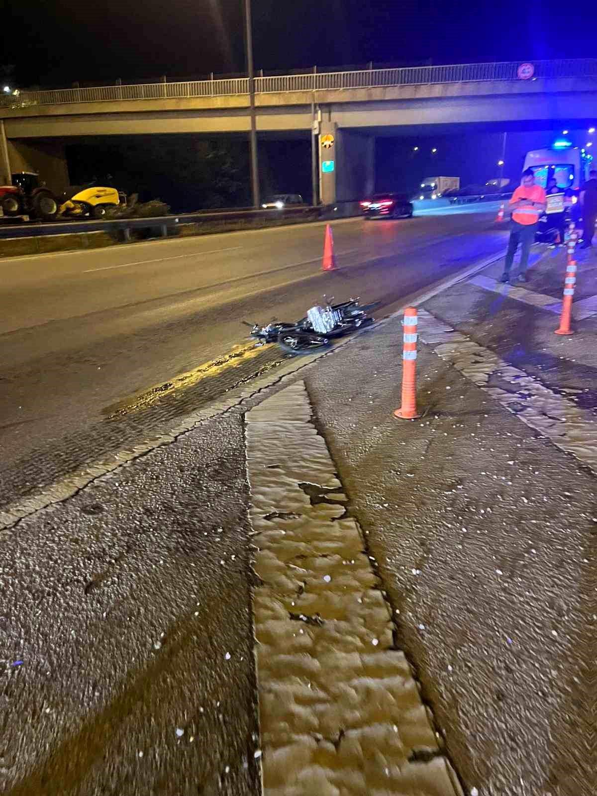 Osmaniye'de motosikletin tırın altına girdiği trafik kazası